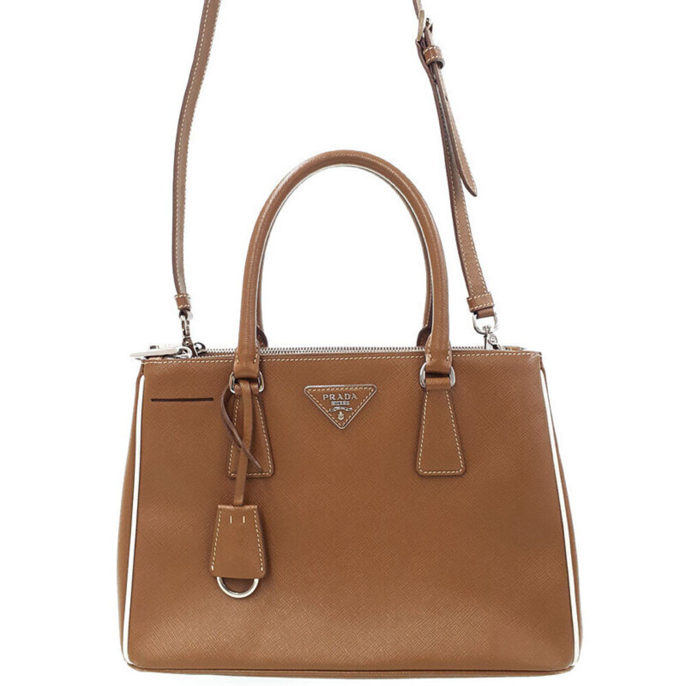 Prada Saffiano leather Galleria double zip 2way tote Shoulder bag